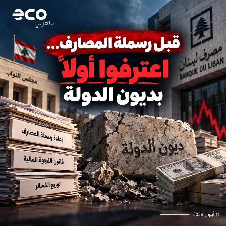 بطاقة إيكو بالعربي: قبل رسملة المصارف… اعترفوا أولاً بديون الدولة